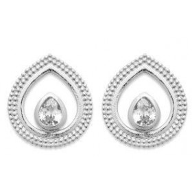 Paire de Boucles d'oreilles Argent 925 Millièmes- Oxyde de Zirconium