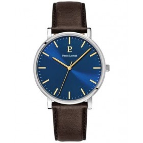 Montre Homme ESSENTIAL Cadran Bleu Bracelet Cuir Brun