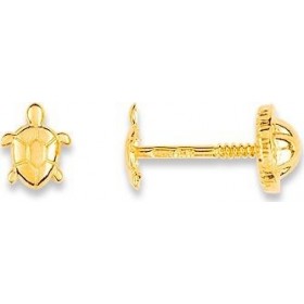 Paire Boucles Or 9 carats 375 millièmes, TORTUE, Référence 29AL97J